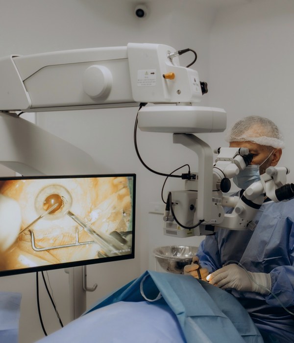Artificial Eyes treatment being carried out at the clinic